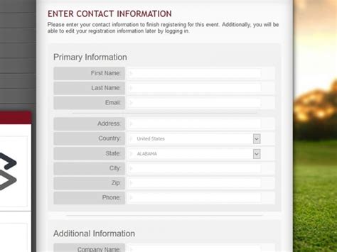 golf tournament online registration.